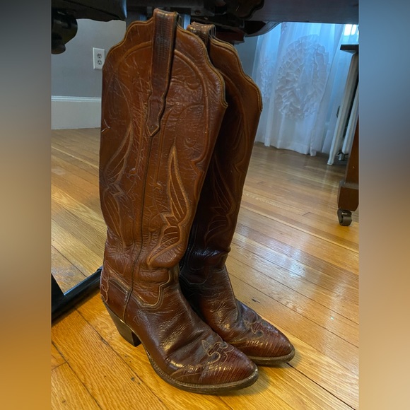 Justin cowboy boots - alligator and leather - Picture 2 of 8